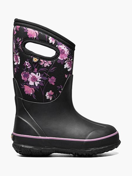 BOGS Boots Deutschland - Classic Painterly Isolierte Regenstiefel Kinder Schwarz Multi DE08146